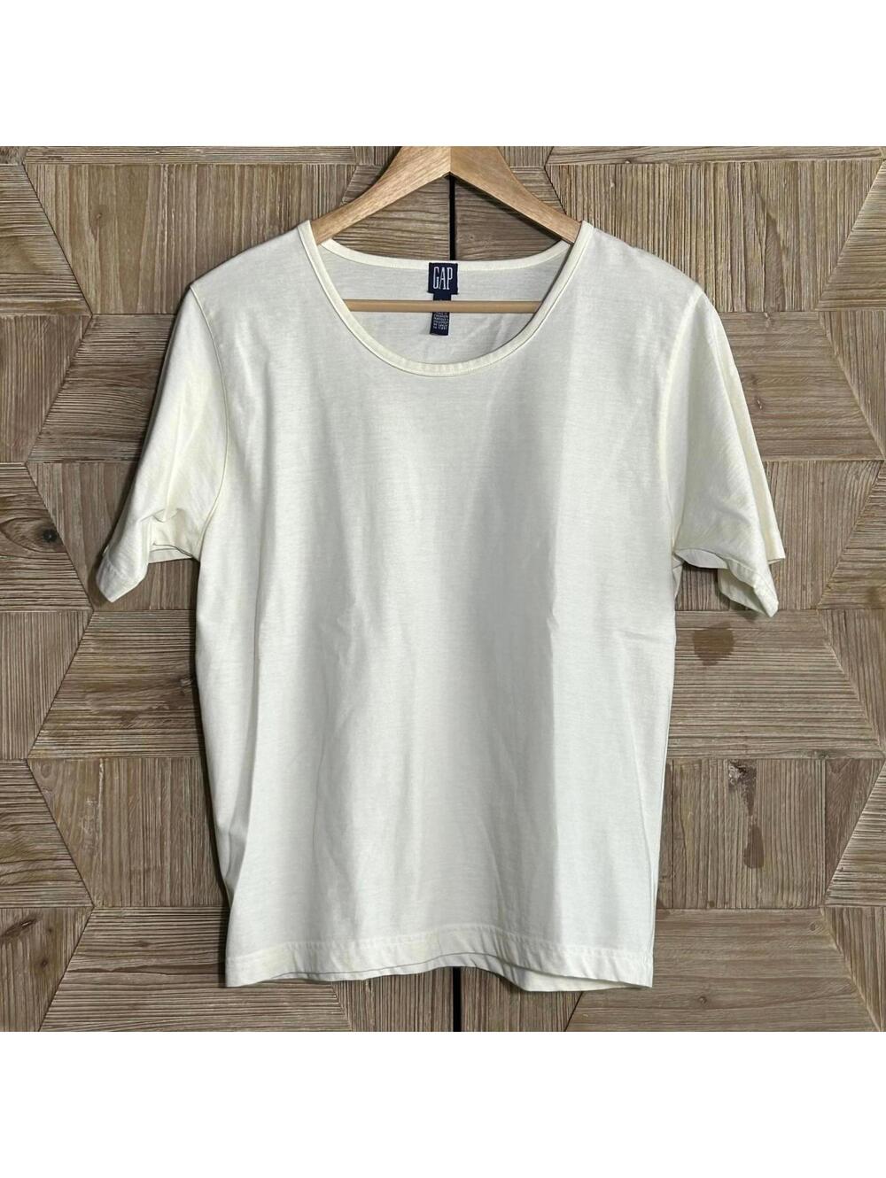 Gap Womens Cream Short Sleeve Top Size S Normcore